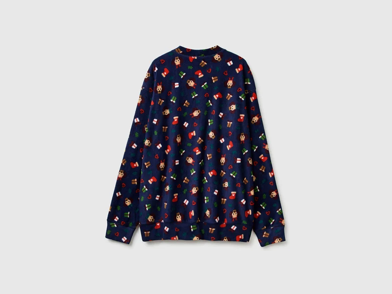 Fleecepullover mit Weihnachtsmotiv