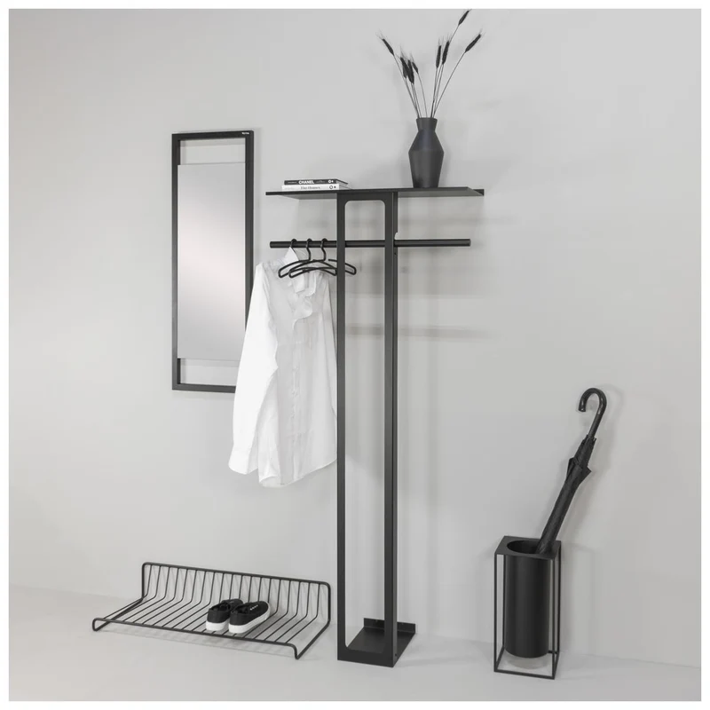 Spinder LUNO LARGE 70 Garderobe, Stahl, Modern, Schwarz oder Weiß