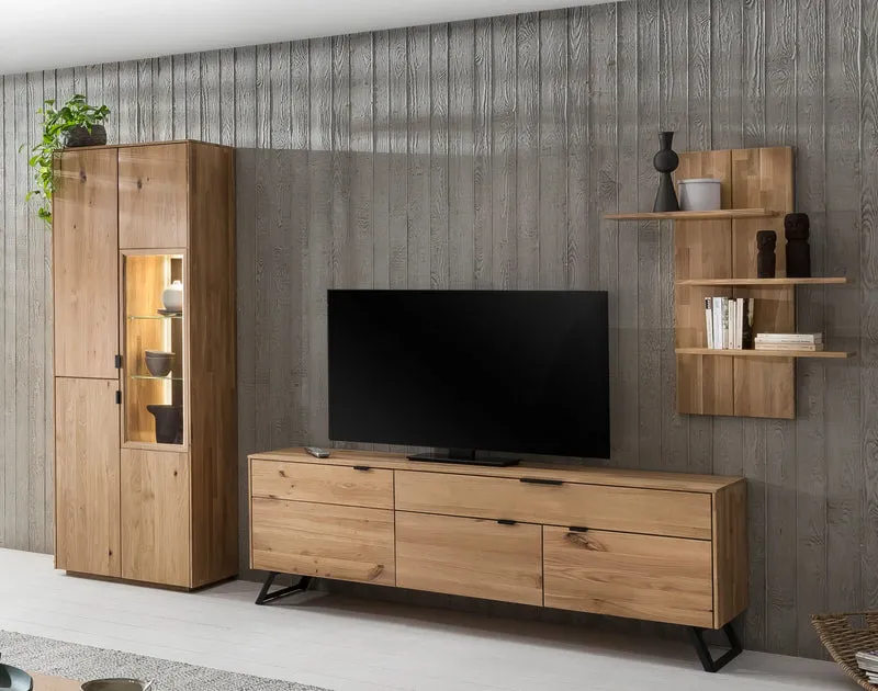 Wandregal Wildeiche massiv Bianco - Passione