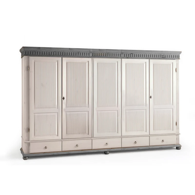 Kleiderschrank 5 trg. Kiefer massiv - Helsinki
