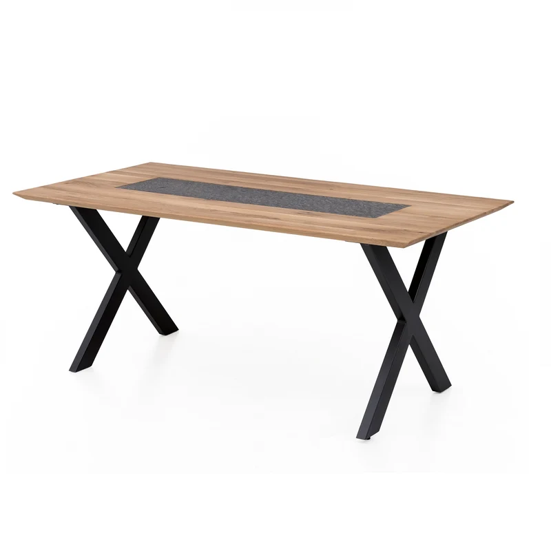 Esstisch 210 x 90 cm Wildeiche massiv Bianco - Passione