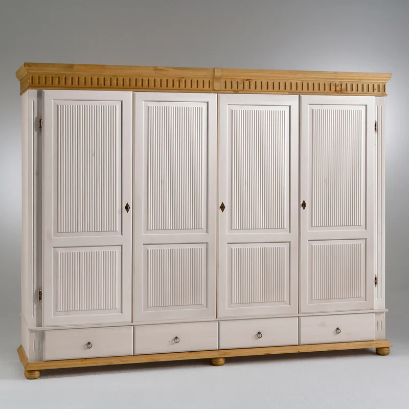 Kleiderschrank 4 trg. Kiefer massiv - Helsinki