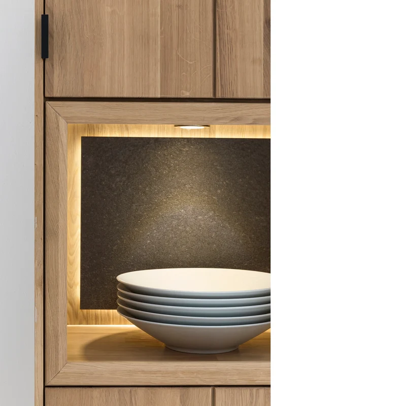 Highboard Wildeiche massiv Bianco - Passione