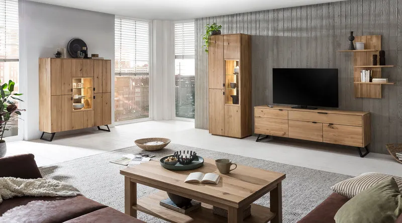 Highboard Wildeiche massiv Bianco - Passione