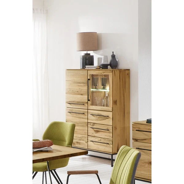 Highboard Balkeneiche massiv geölt - Time Niehoff