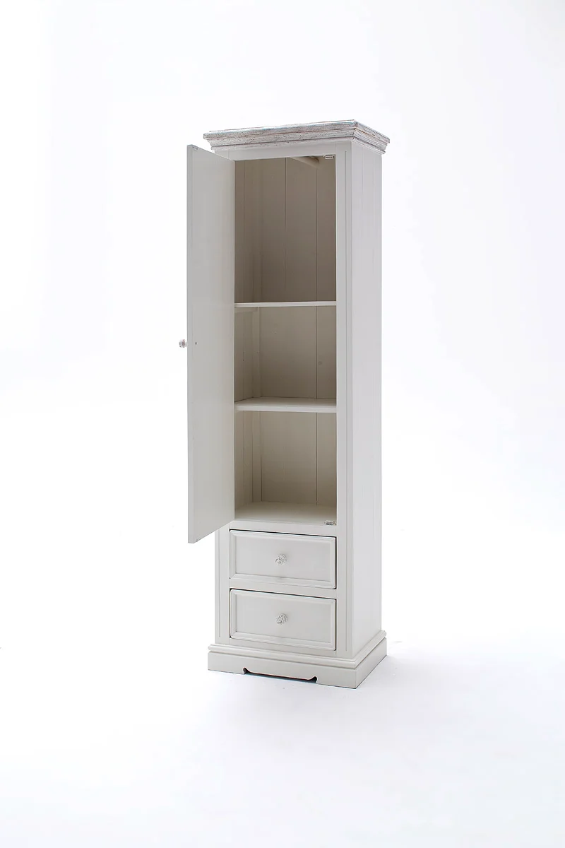Garderoben Set IV Kiefer massiv weiß / white sanded - Opus