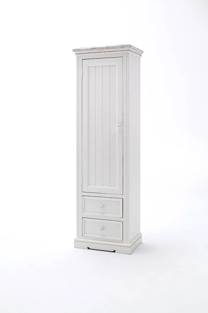 Garderoben Set III Kiefer massiv weiß / white sanded - Opus