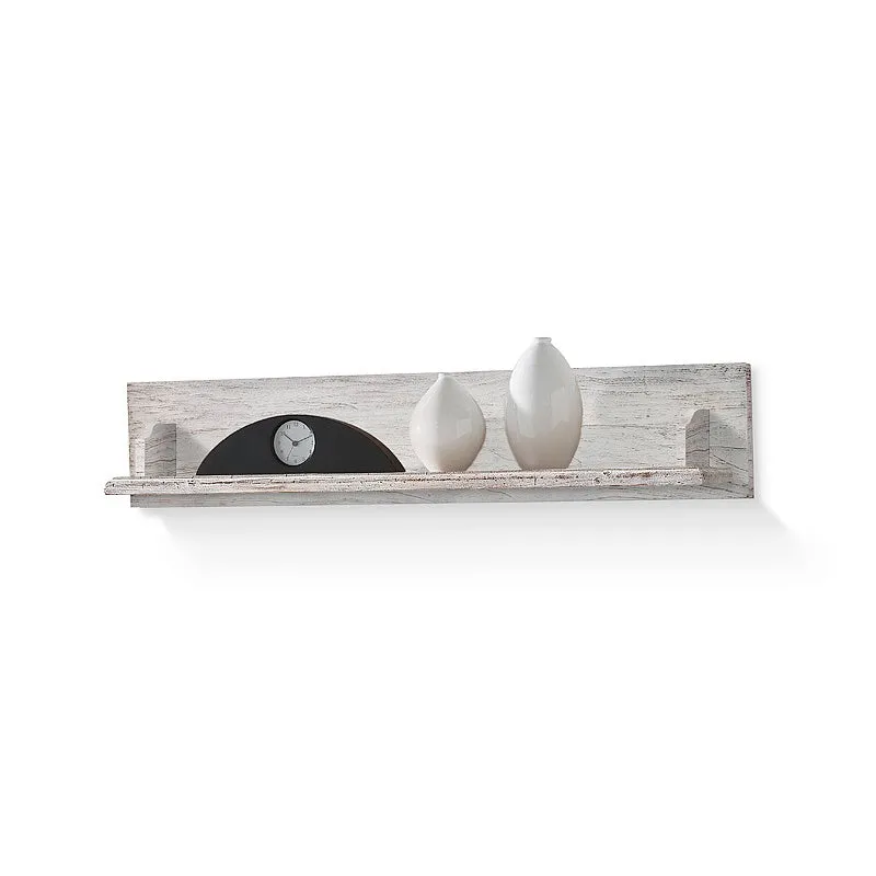 TV-Wohnwand Kiefer massiv Landhausstil weiß / white sanded - Opus