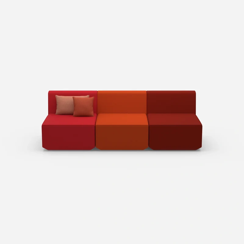 Rote 3 Sitzer Sofas