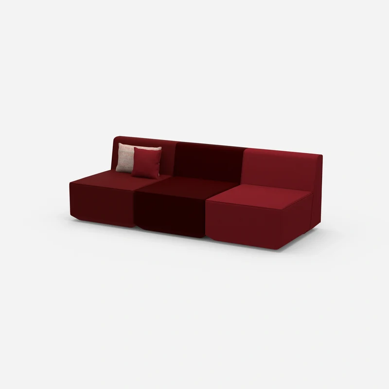 Rote 3 Sitzer Sofas