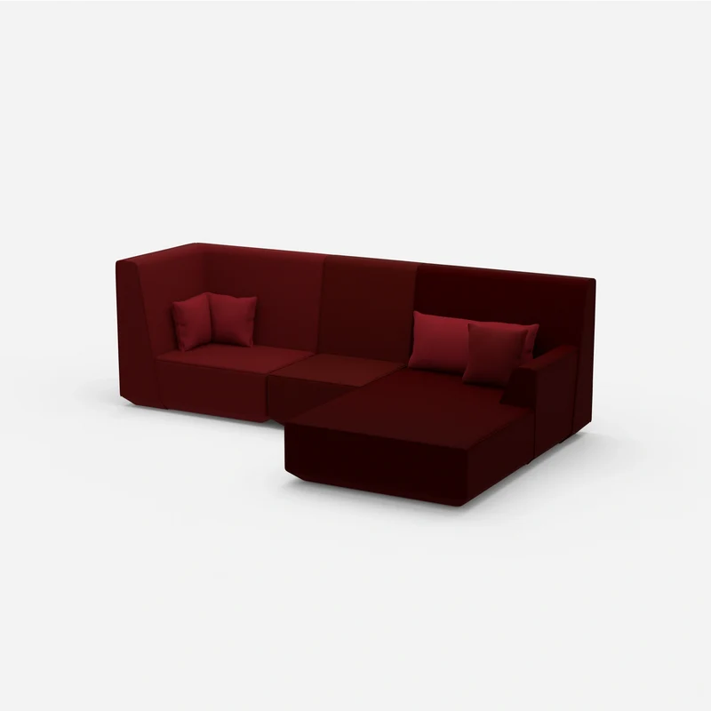 3 Personen Sofa mit Ottomane
