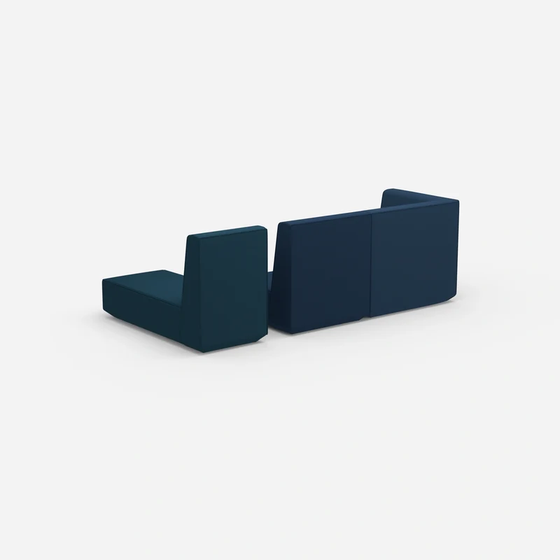 Modulares 2er Sofa mit Recamiere