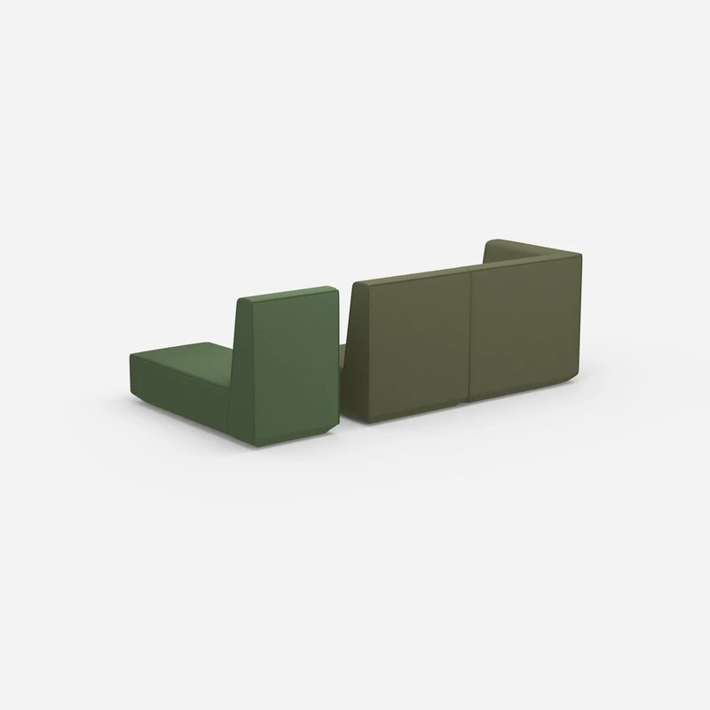 Modulares 2er Sofa mit Recamiere