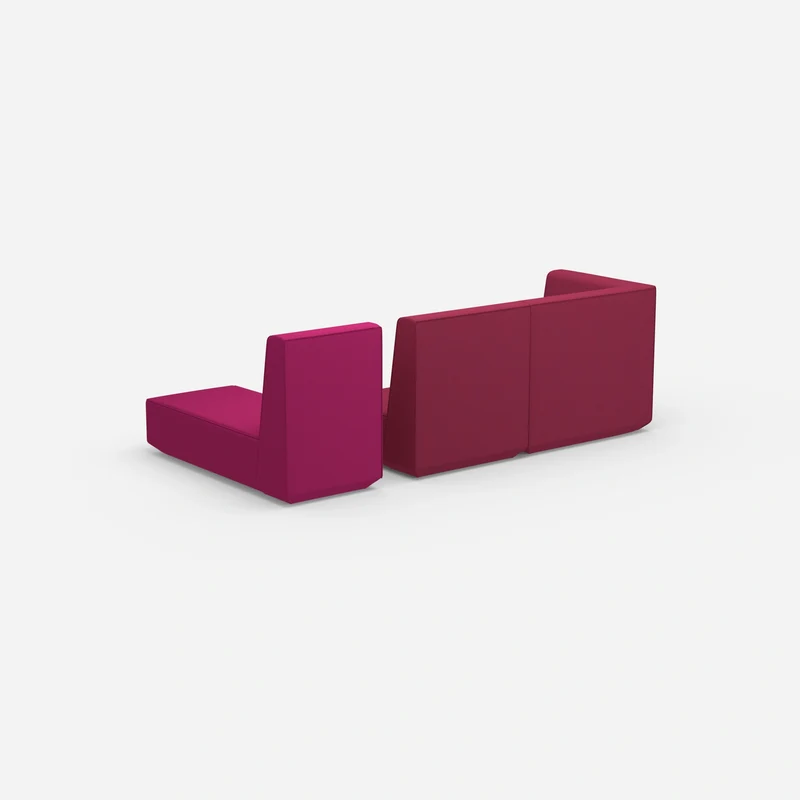 Modulares 2er Sofa mit Recamiere