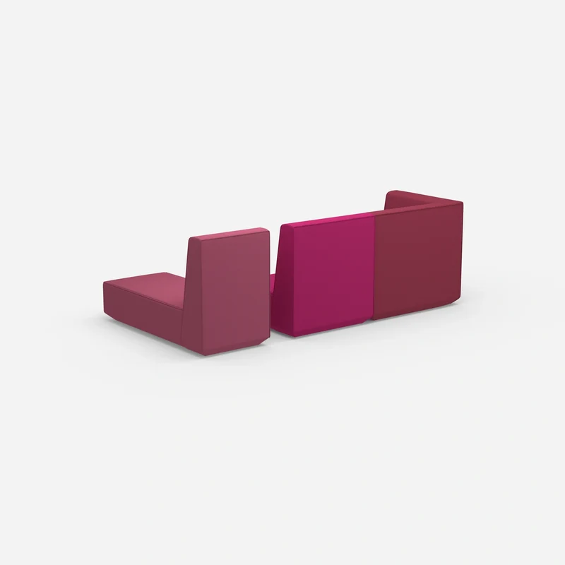 Modulares 2er Sofa mit Recamiere