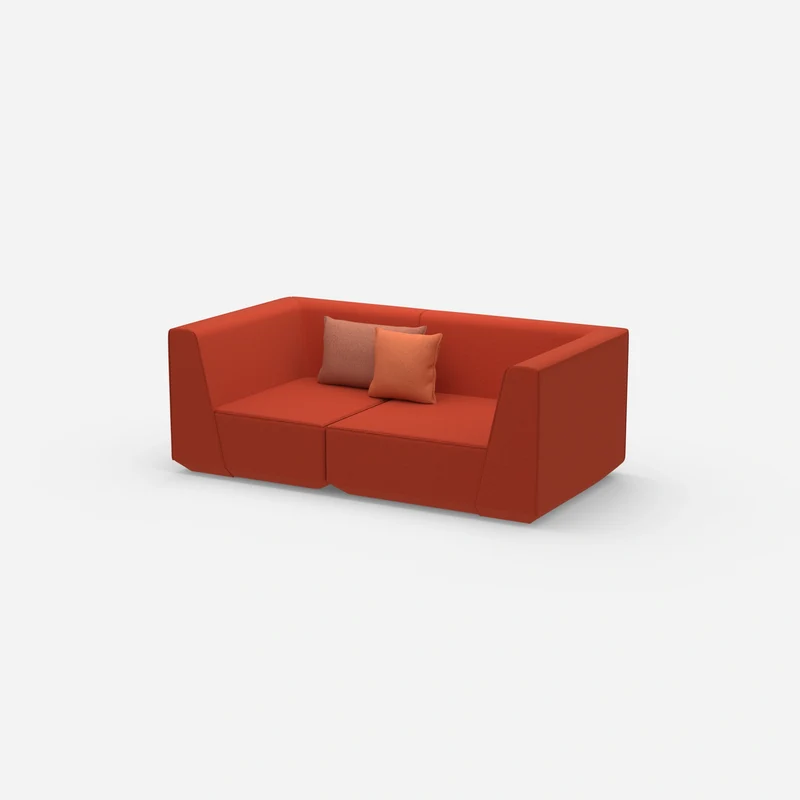 Sofa für 2 Personen in Rot