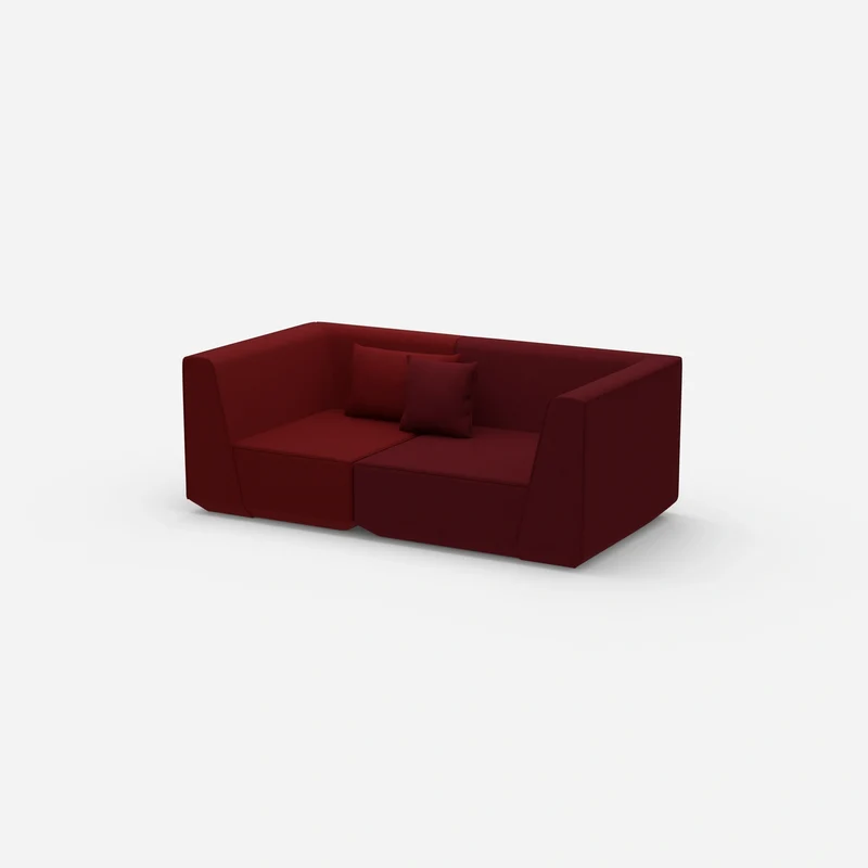Sofa für 2 Personen in Rot