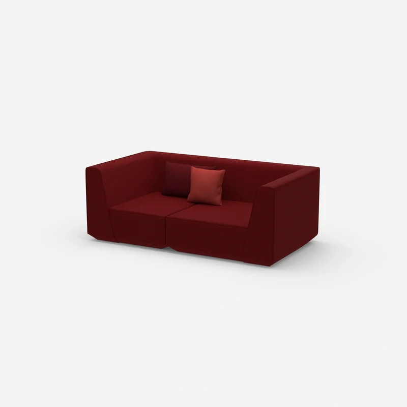 Sofa für 2 Personen in Rot