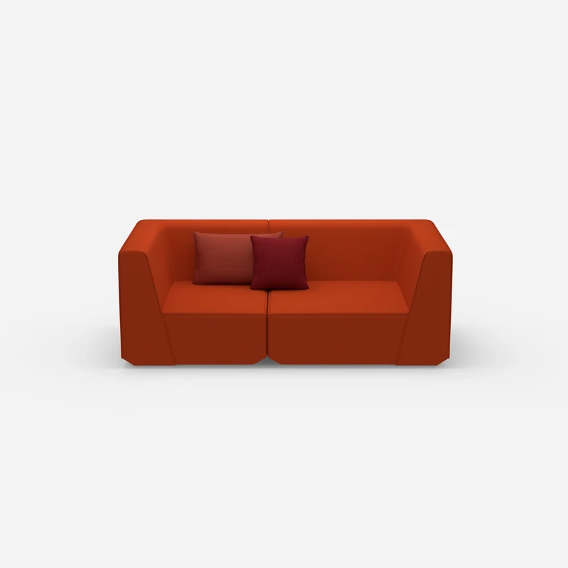 Sofa für 2 Personen in Rot