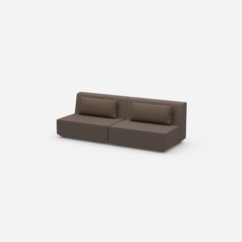 Modulares Sofa 3er in Braun