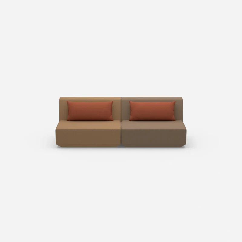 Modulares Sofa 3er in Braun