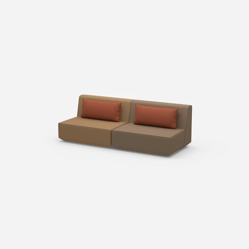 Modulares Sofa 3er in Braun