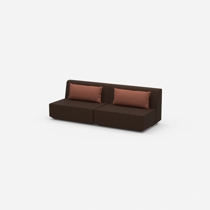 Modulares Sofa 3er in Braun