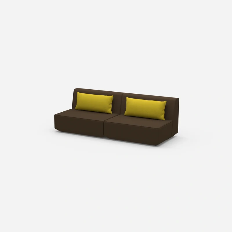 Modulares Sofa 3er in Braun