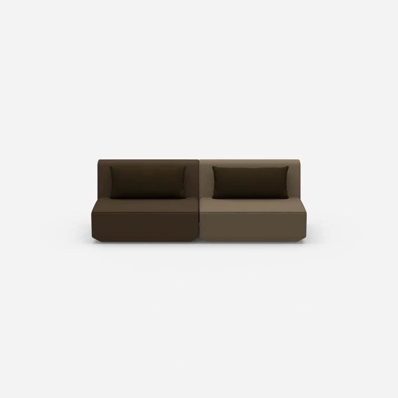 Modulares Sofa 3er in Braun