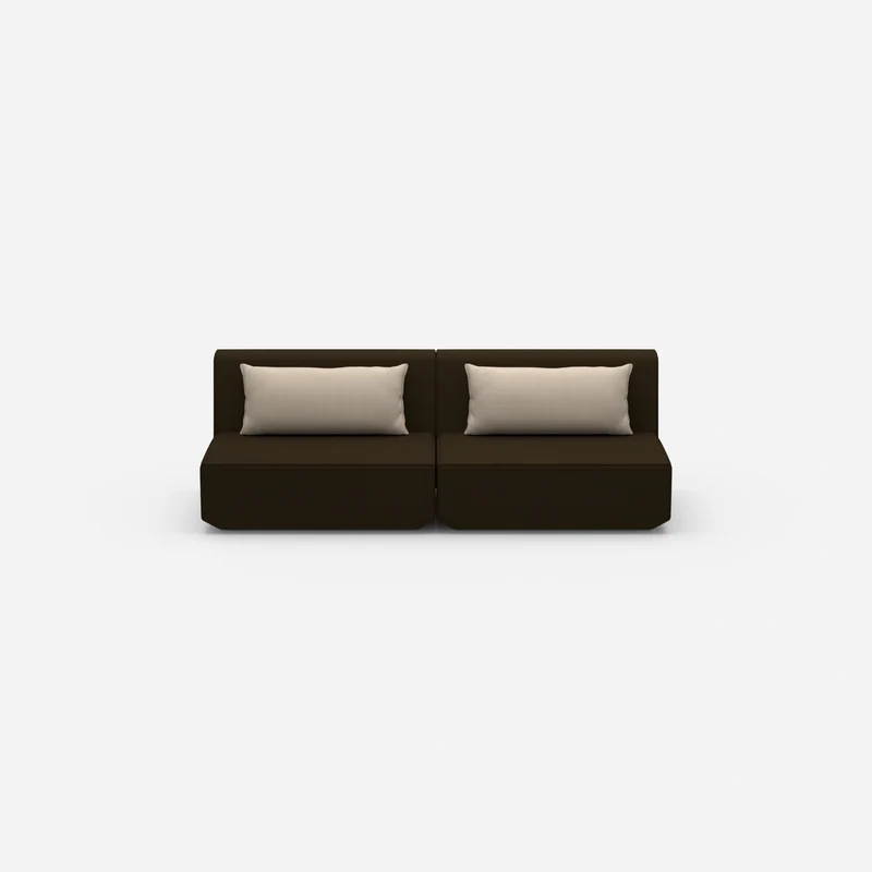Modulares Sofa 3er in Braun