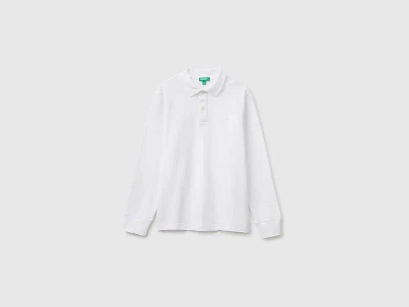 Langärmeliges Poloshirt aus Bio-Baumwolle
