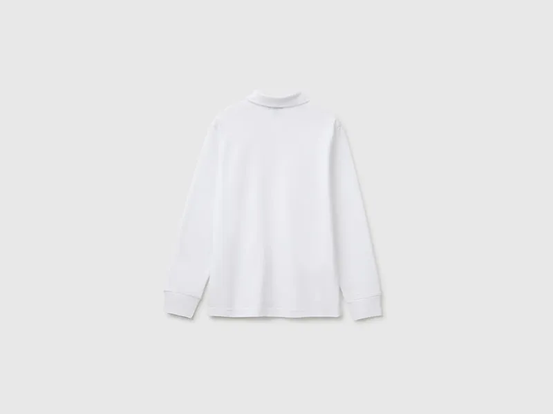 Langärmeliges Poloshirt aus Bio-Baumwolle