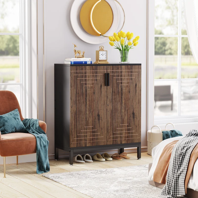 Schuhregal mit 5-stufigen Regalen, Moderne Schuhaufbewahrung für Wohnzimmer