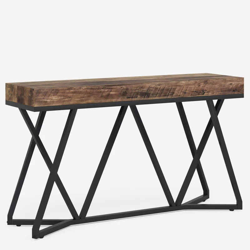 Konsolentisch im Landhausstil, 140 cm Sofatisch, Eingangstisch aus Holz