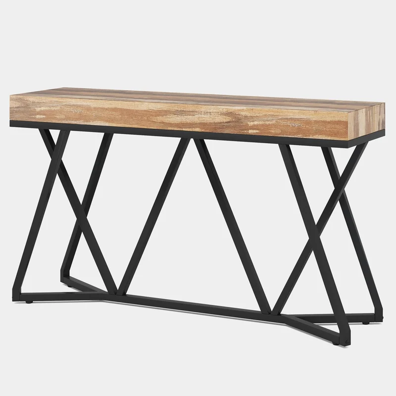 Konsolentisch im Landhausstil, 140 cm Sofatisch, Eingangstisch aus Holz
