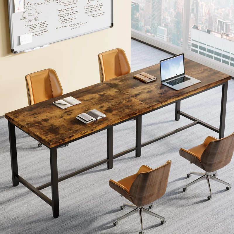 Doppelschreibtisch, Bürotisch für Arbeitszimmer, Schlafzimmer, Home Office