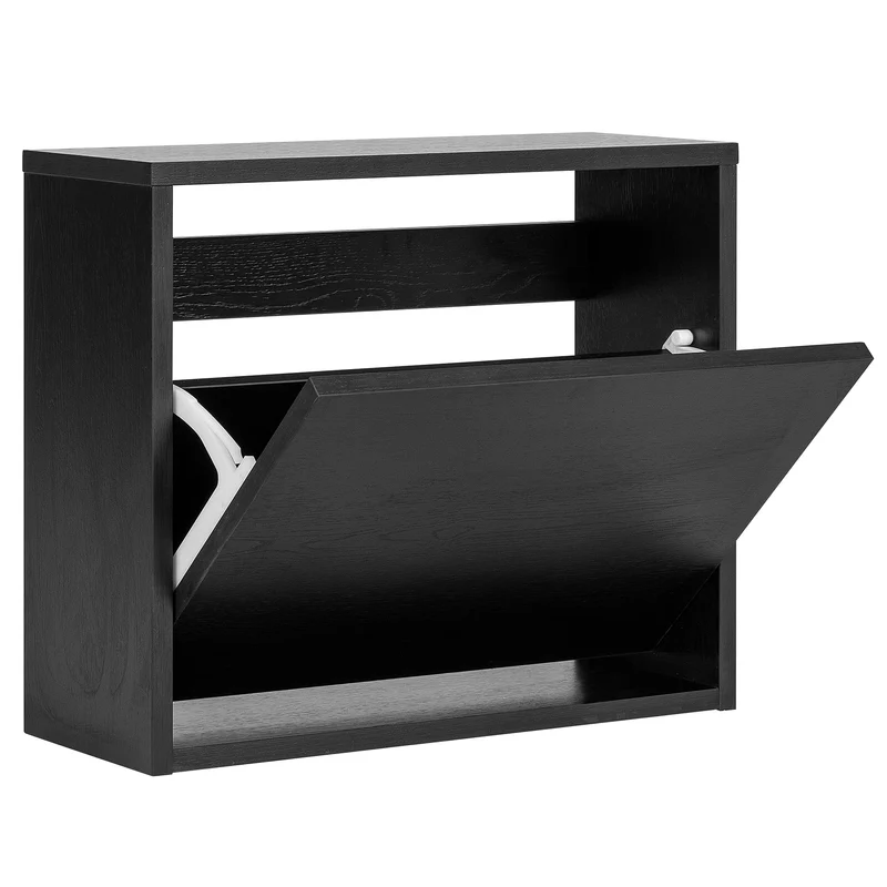 Amy Schuhschrank - Schwarz mit 1 Klappe