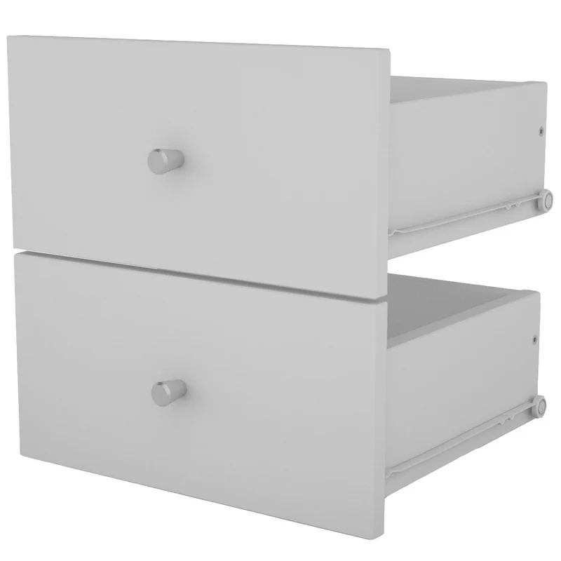 Flora - Schublade weiß für Regalsystem (2 Stk.)