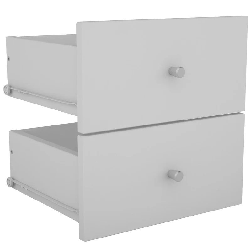 Flora - Schublade grau für Regalsystem (2 Stk.)