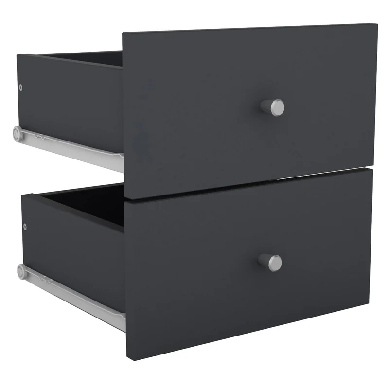 Flora - Schublade grau für Regalsystem (2 Stk.)