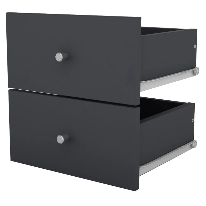 Flora - Schublade grau für Regalsystem (2 Stk.)