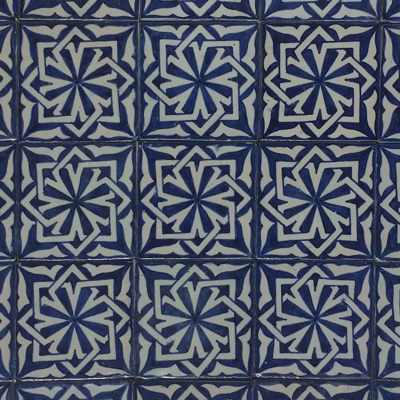 4er-Set Handbemalte Fliesen – Andalusischer Stil