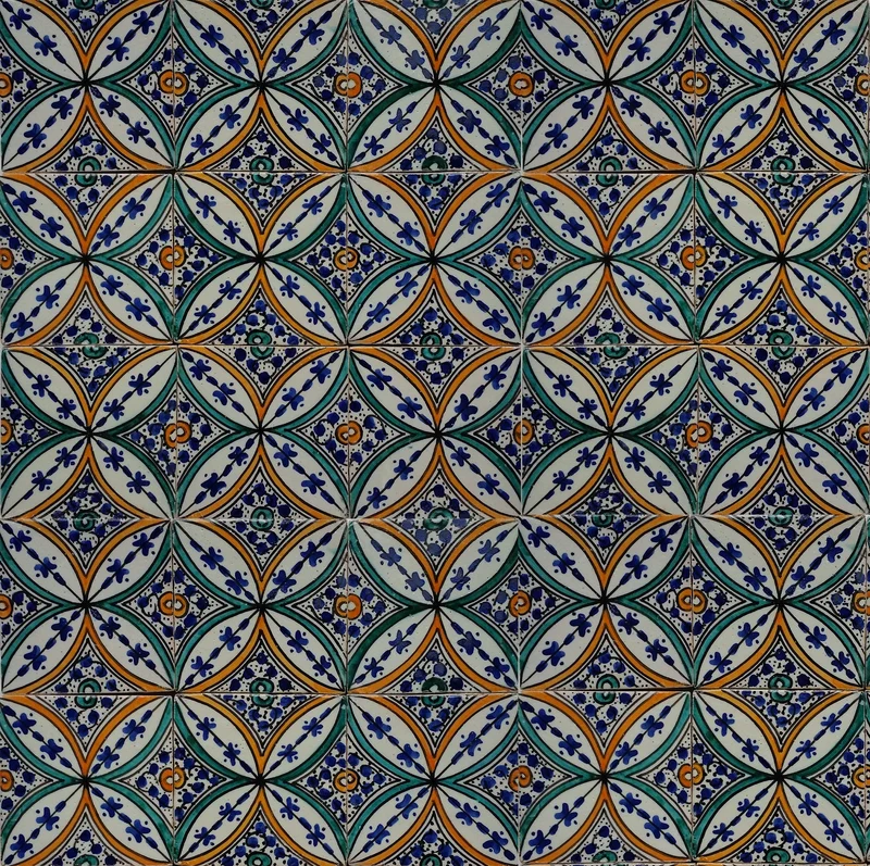 Handbemalte Fliesen 4er-Set – Mediterraner Keramikstil