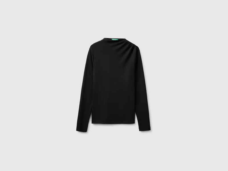 T-Shirt mit Raffungen
