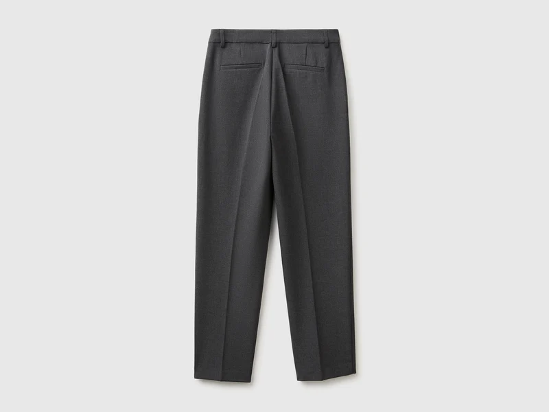 Hose mit geradem Bein aus einer Stretch-Viskose-Mischung