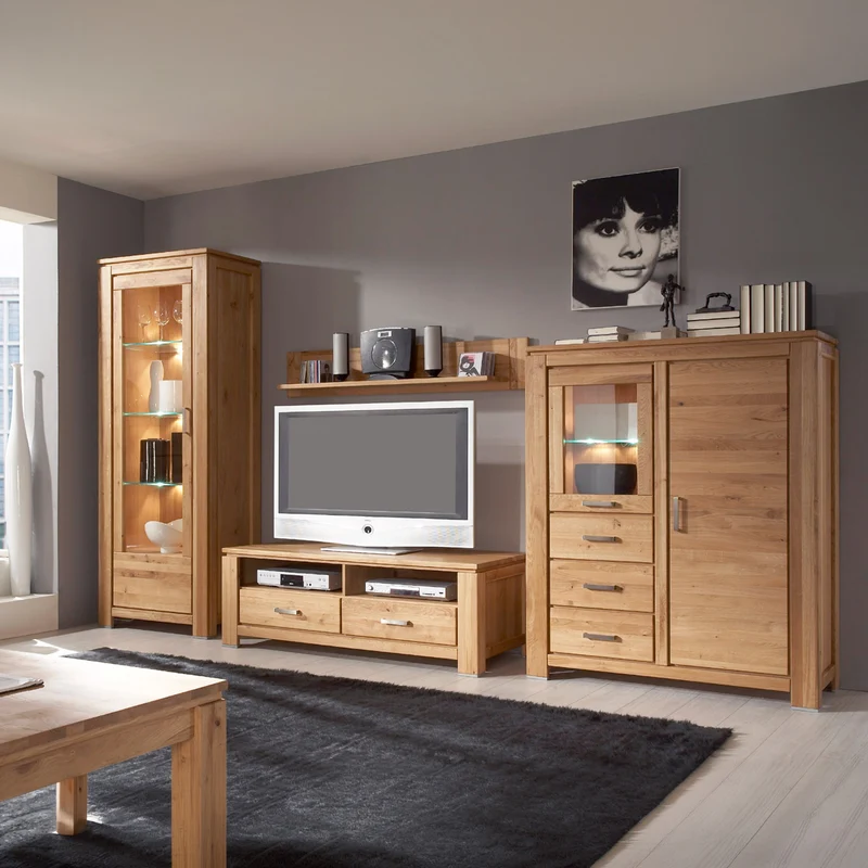 TV-Schrank Wildeiche massiv geölt - Faro