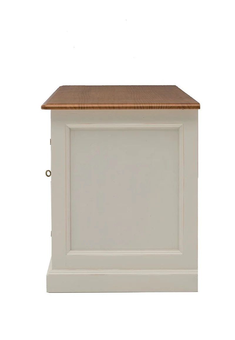 TV-Schrank Pinie teilmassiv weiß/natur Landhausstil New Port