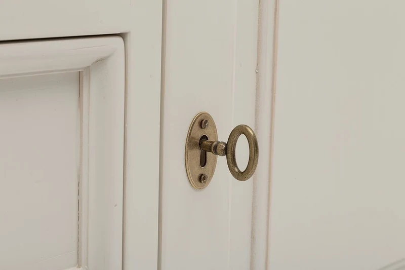 TV-Schrank Pinie teilmassiv weiß/natur Landhausstil New Port