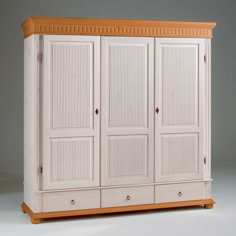 Kleiderschrank 3 trg. Kiefer massiv - Helsinki