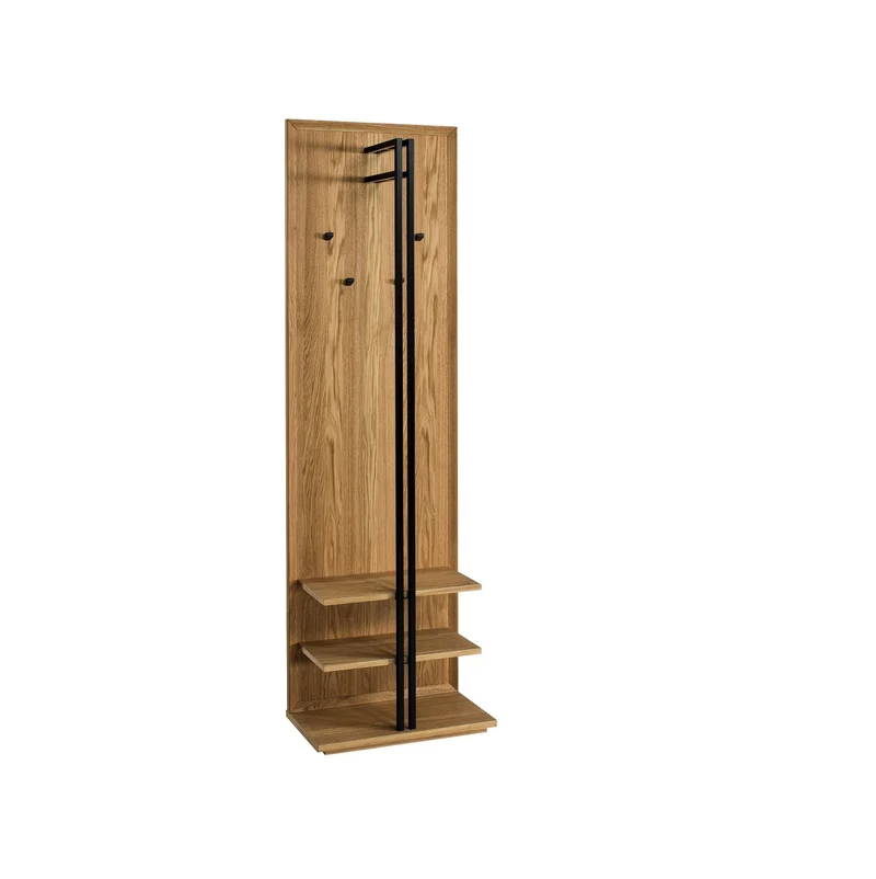 Garderobe 4 tlg. Eiche Front massiv / Metall - Vigo